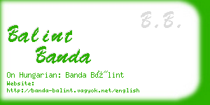 balint banda business card